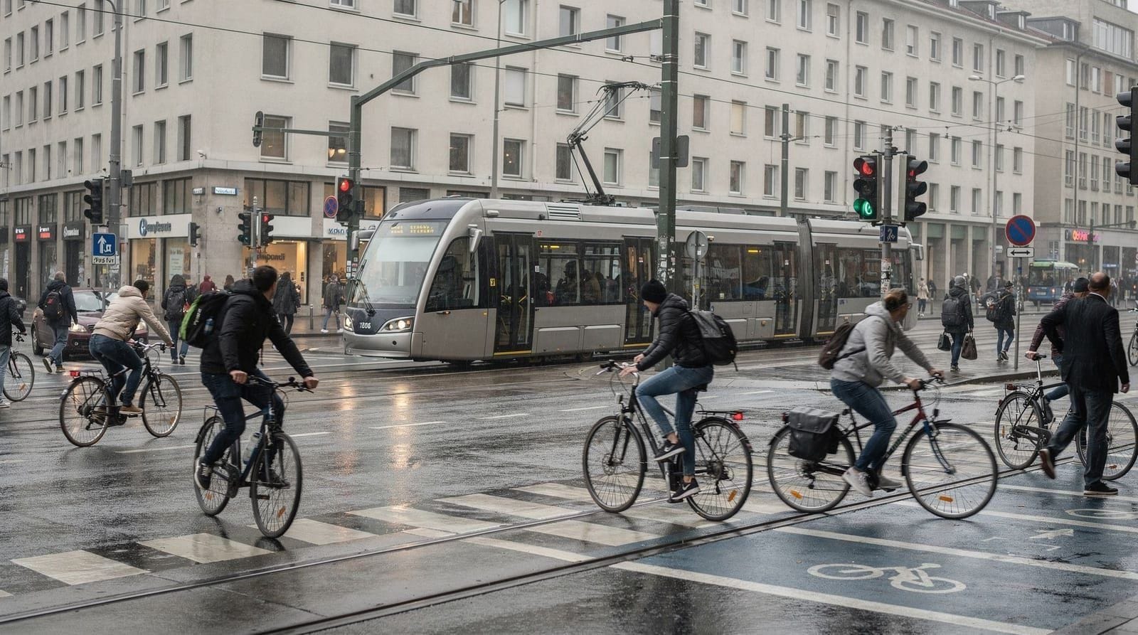 Fortbewegung in Manchester: Trams, Busse, zu Fuß und Taxis